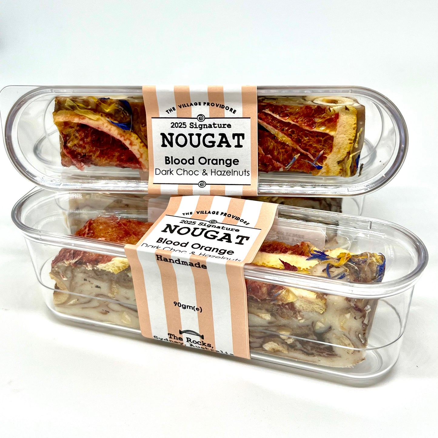 Blood Orange, Dark Chocolate and Hazelnuts Nougat