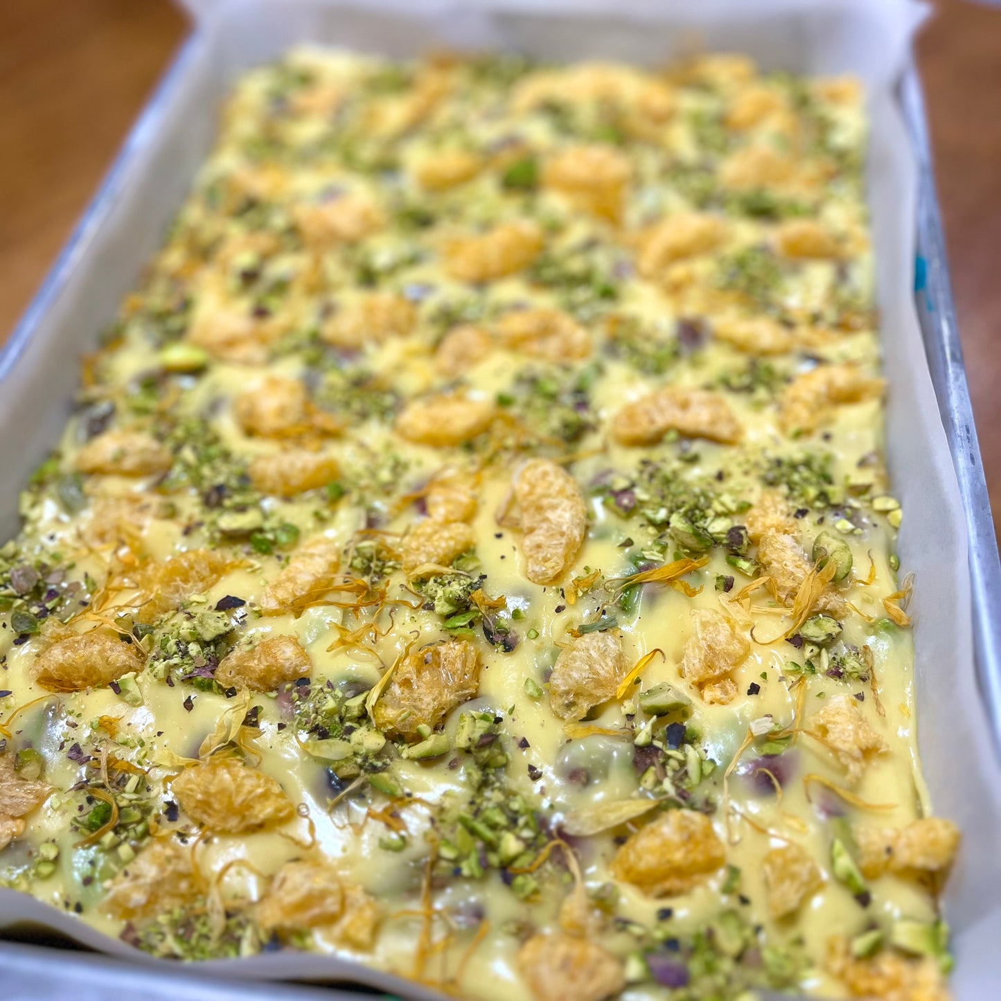 Yuzu & Mandarin with Pistachios Nougat