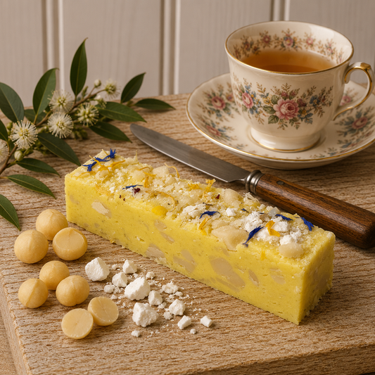 Taste of Australia handmade nougat gift box with seven Australian native flavour pieces