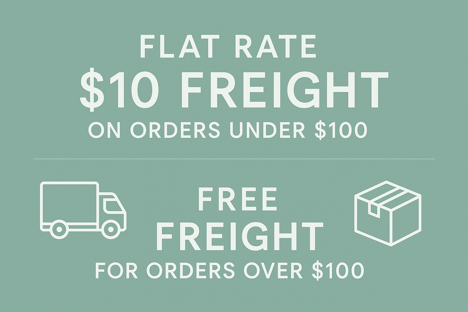 Seafoam Green Freight Banner
