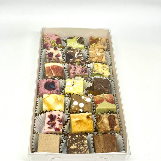The Village Providore Sydney Harbour Bridge Nougat Collection gift box open showing nougat pieces