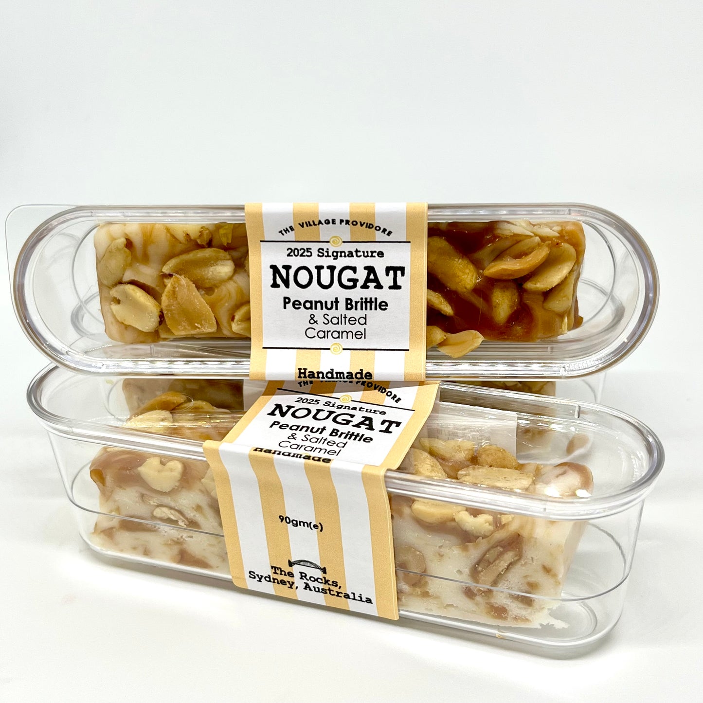 Salted Peanut Brittle & Caramel Nougat