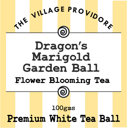 Dragon's Marigold Garden Ball Flower Bloom White Tea