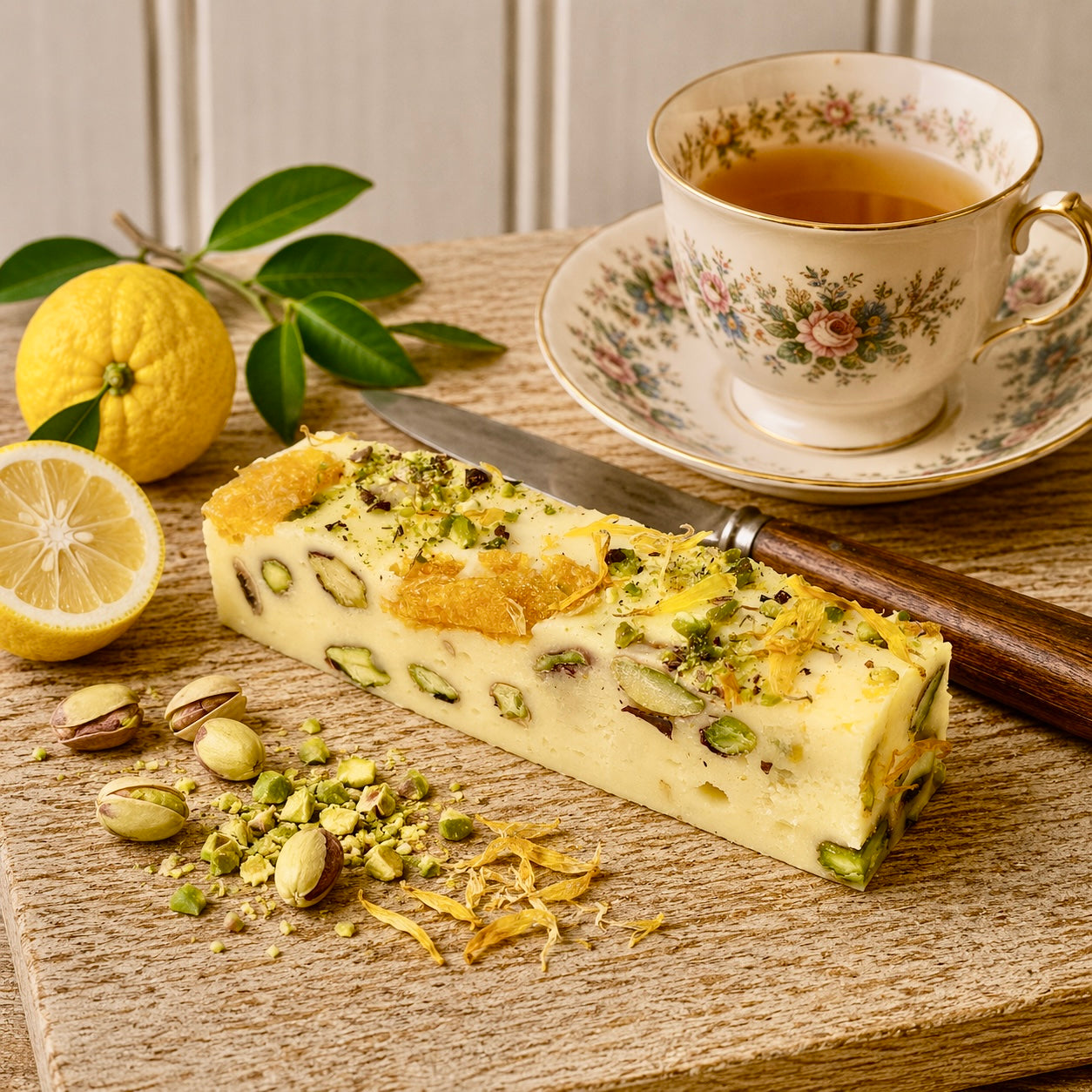 Yuzu & Mandarin with Pistachios Nougat