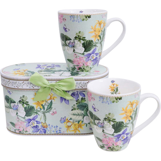 Garden Florals Coffee Mugs Set/2