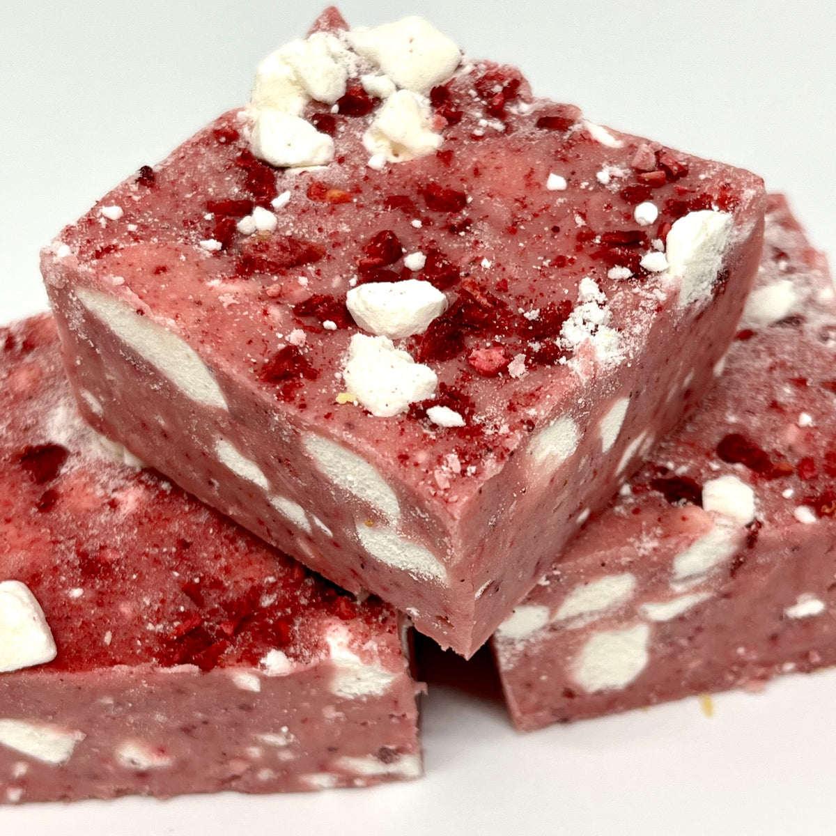 Raspberry & Wild Rosella Pavlova Fudge - The Village Providore