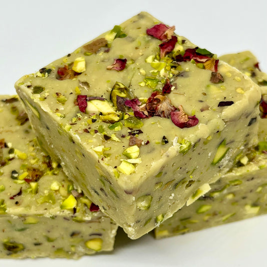 Pistachio & Rose Petal Fudge